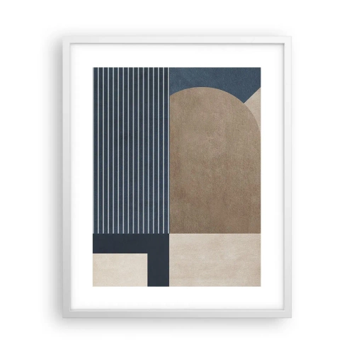 Poster în ramă albă - Compoziție de simplitate și rotunjime - 40x50 cm