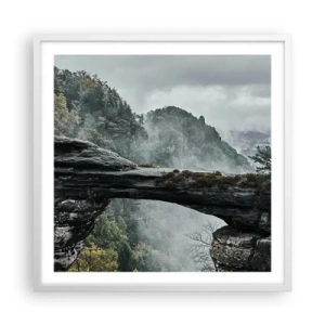 Poster în ramă albă - Aventura este pe cale să înceapă - 60x60 cm