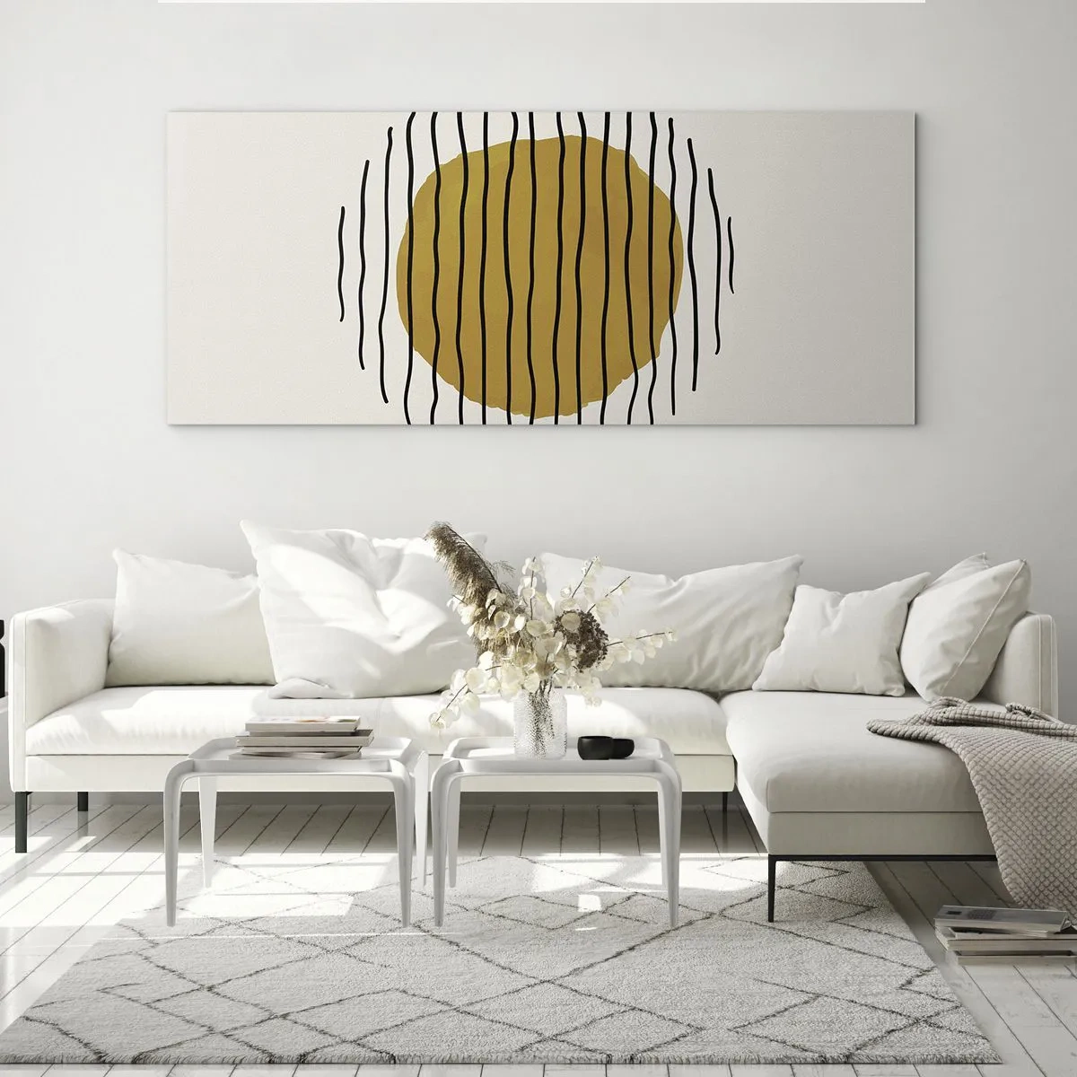 Tablou pe sticlă - Abstracție tremurândă de căldură - 100x40 cm