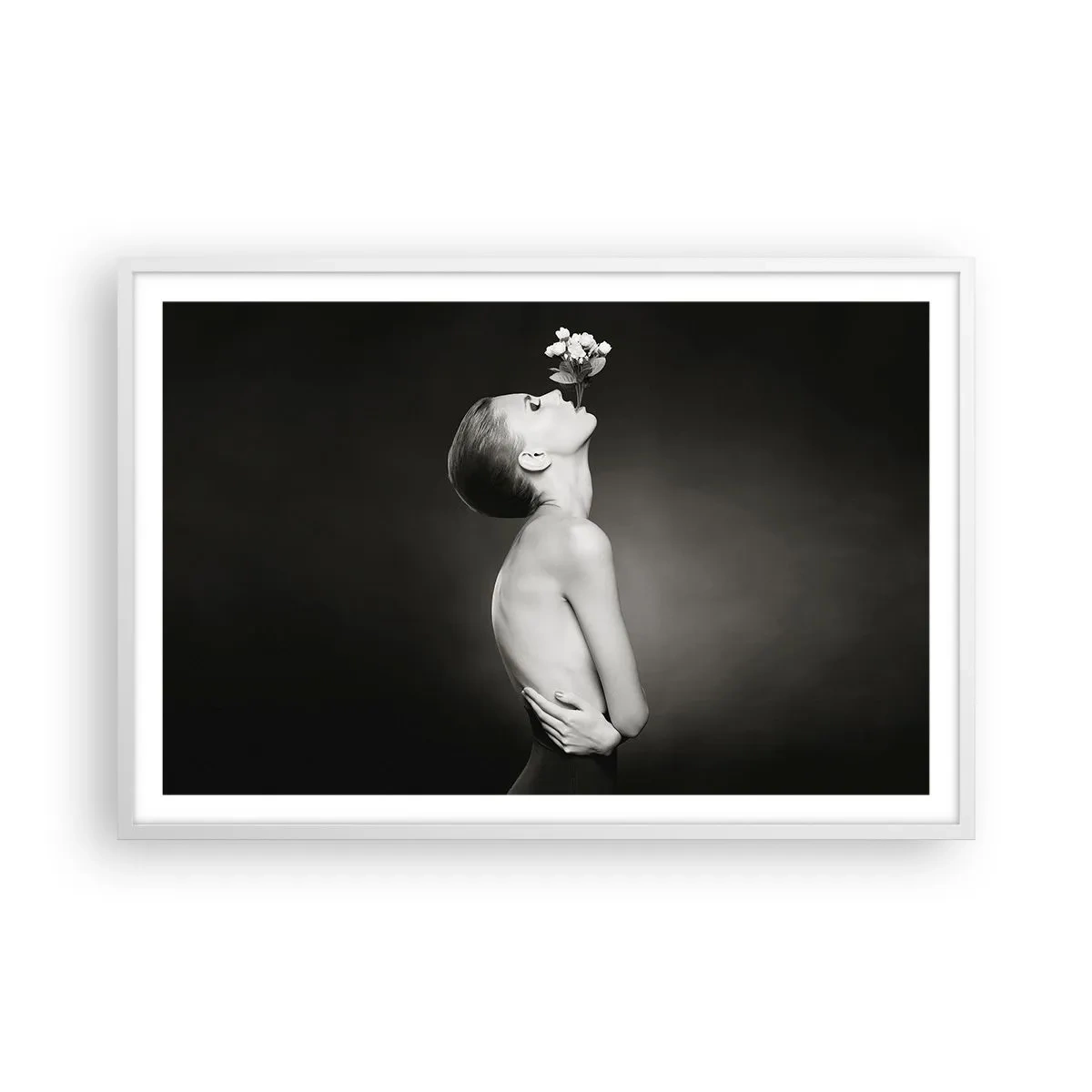 Poster în ramă albă - Eleganță excentrică - 91x61 cm