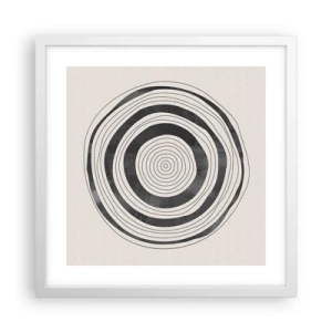 Poster în ramă albă - Centrul cel mai important - 40x40 cm