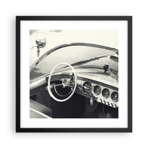 Poster în ramă neagră - E timpul pentru cei bogați - 40x40 cm