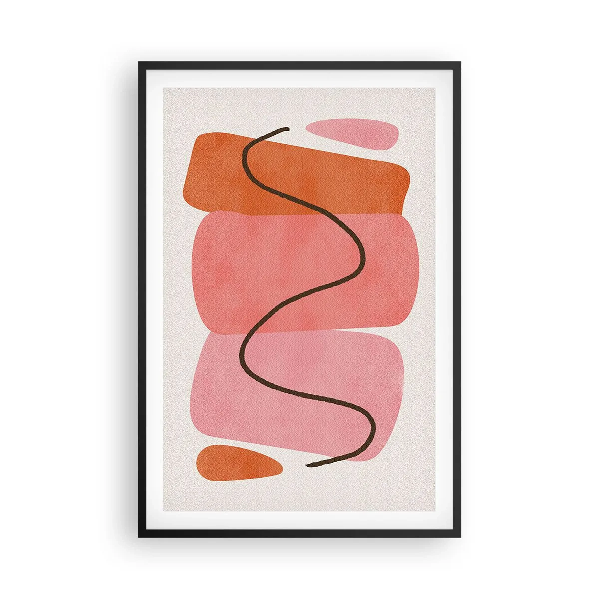 Poster în ramă neagră - Mișcarea blândă a formelor - 61x91 cm