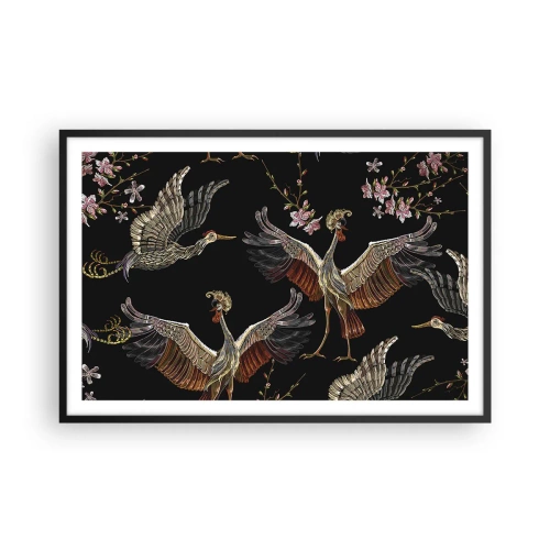 Poster în ramă neagră - Pasăre de basm - 91x61 cm