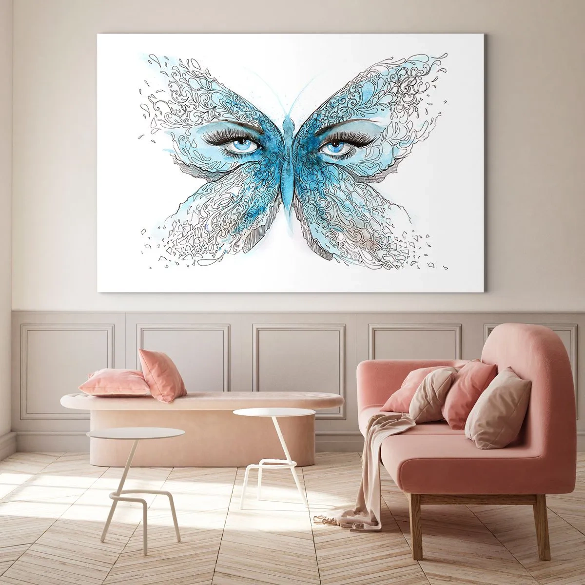 Tablou pe sticlă - Polyommatus eros - 100x70 cm