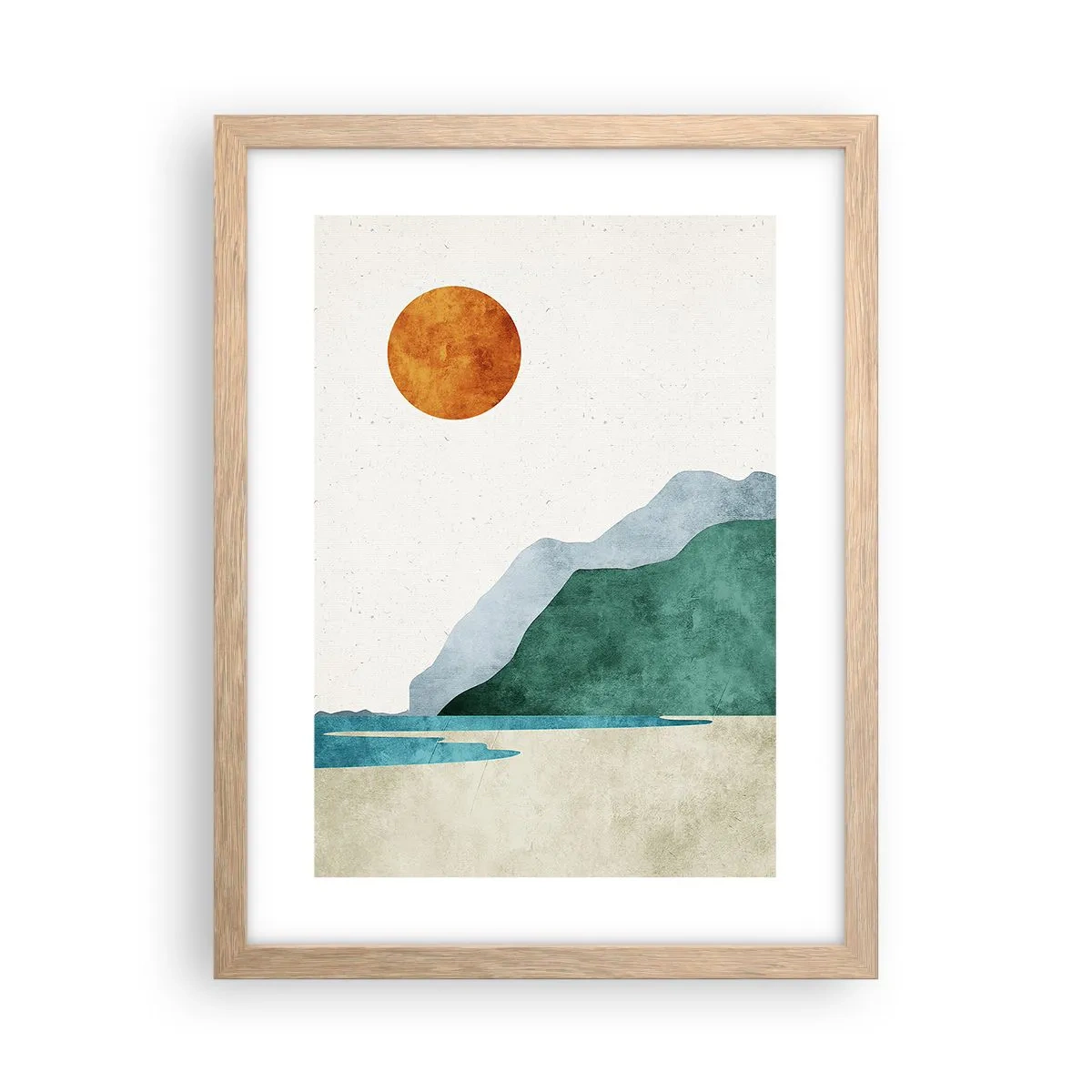 Poster în ramă de stejar deschis - Peisaj așa cum ar trebui să fie - 30x40 cm