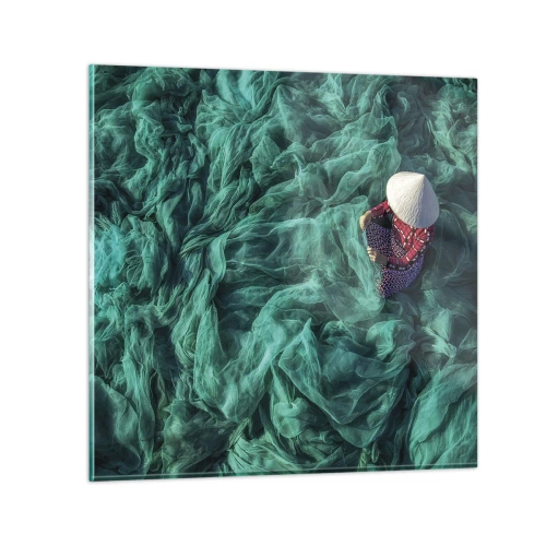 Tablou pe sticlă - Într-o mare de rețea - 60x60 cm