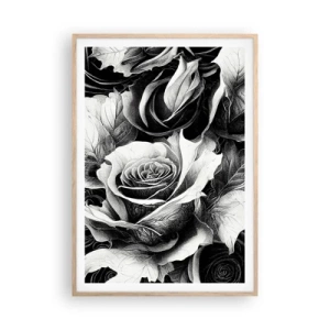 Poster în ramă de stejar deschis - Mereu regina - 70x100 cm