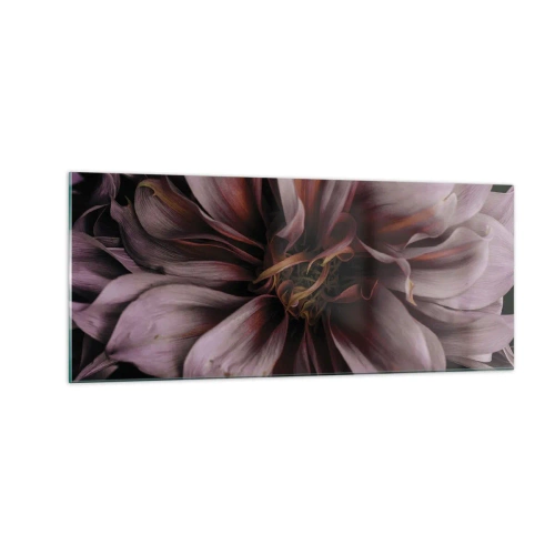 Tablou pe sticlă - Inimă florală - 100x40 cm