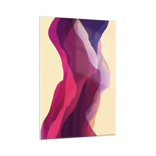 Tablou pe sticlă - Valuri de violet - 80x120 cm