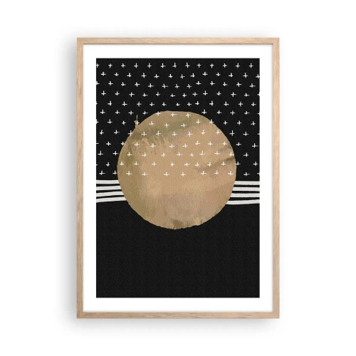 Poster în ramă de stejar deschis - Compoziție: steagul galactic - 50x70 cm