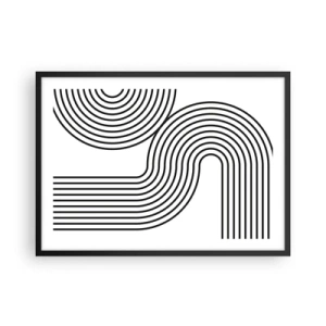 Poster în ramă neagră - Pe o curbă - 70x50 cm