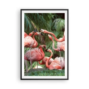 Poster în ramă neagră - Bârfa de după-amiază - 61x91 cm