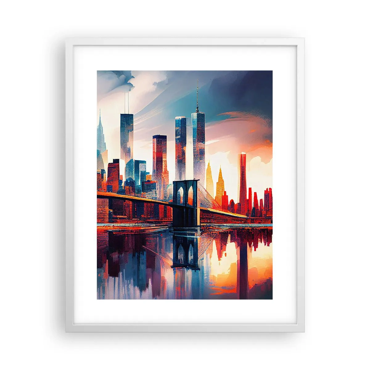 Poster în ramă albă - New York fenomenal - 40x50 cm