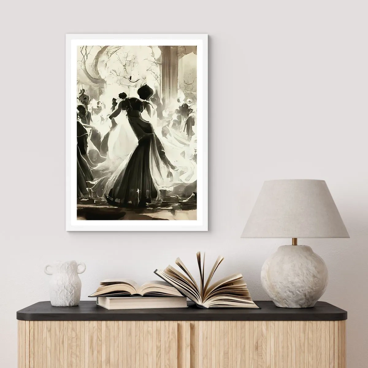 Poster în ramă albă - Marea mascaradă - 30x40 cm