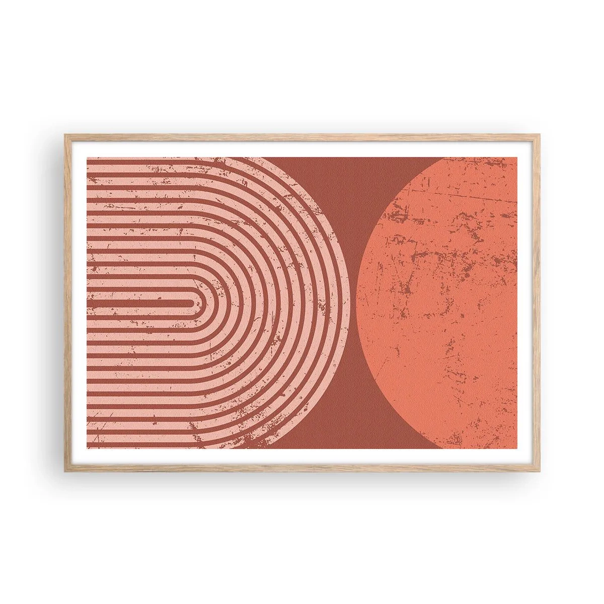 Poster în ramă de stejar deschis - Relație strânsă - 100x70 cm