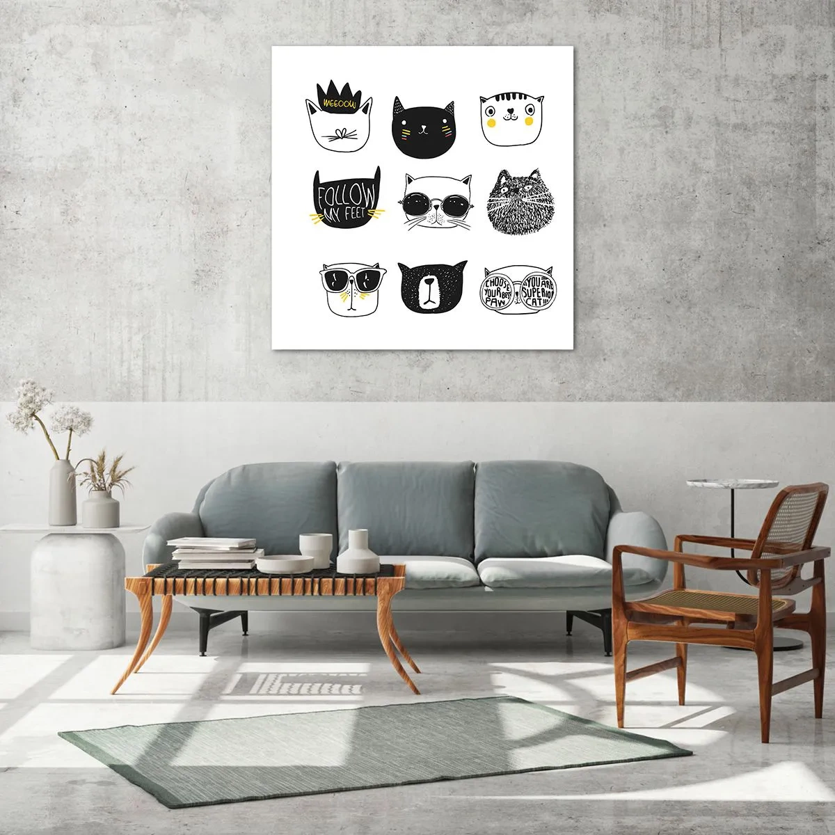 Tablou pe sticlă - Fiecare este diferit - 40x40 cm