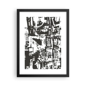 Poster în ramă neagră - Ordine sau haos? - 30x40 cm