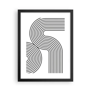 Poster în ramă neagră - Pe o curbă - 30x40 cm