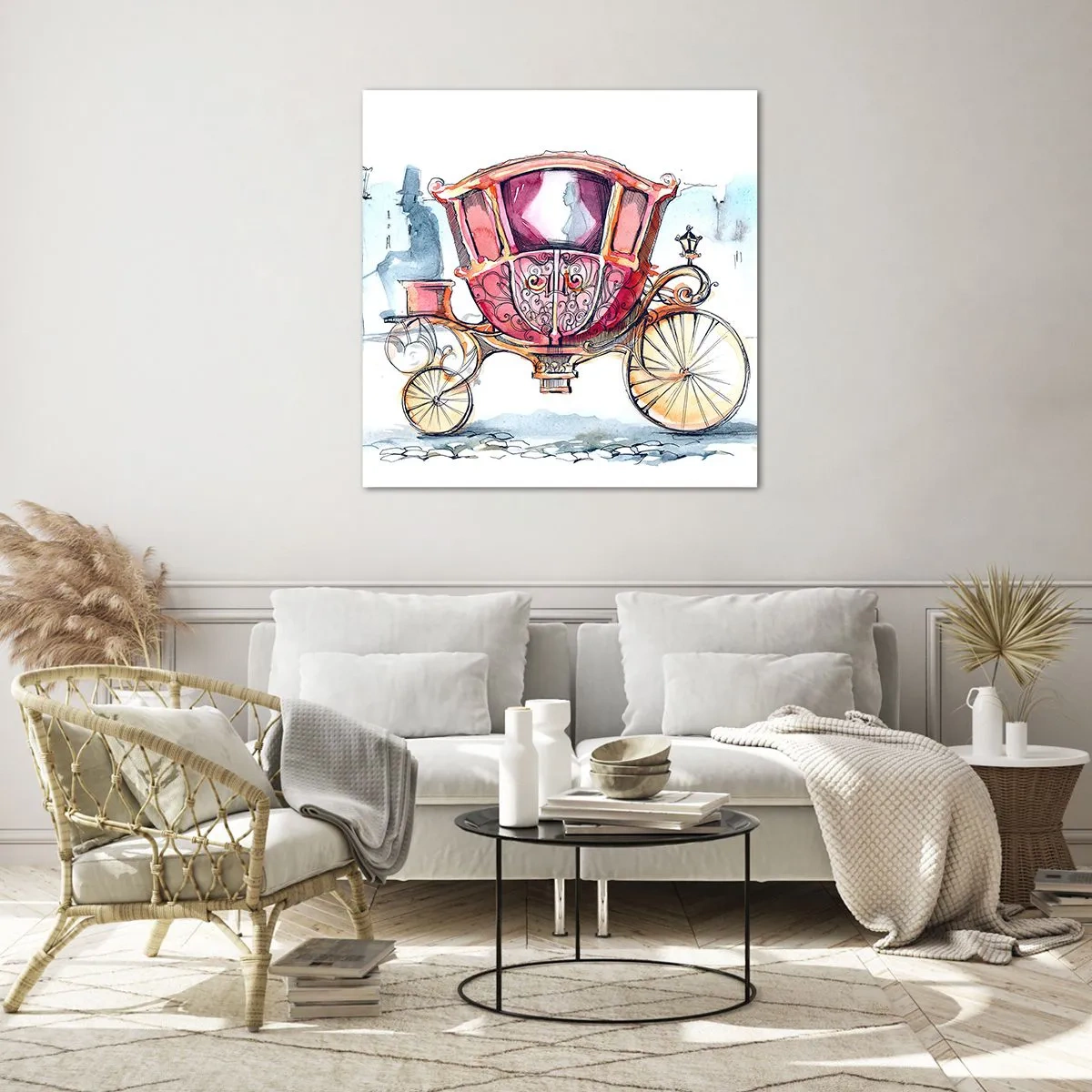 Tablou pe sticlă - Pentru nuntă sau pentru bal? - 70x70 cm