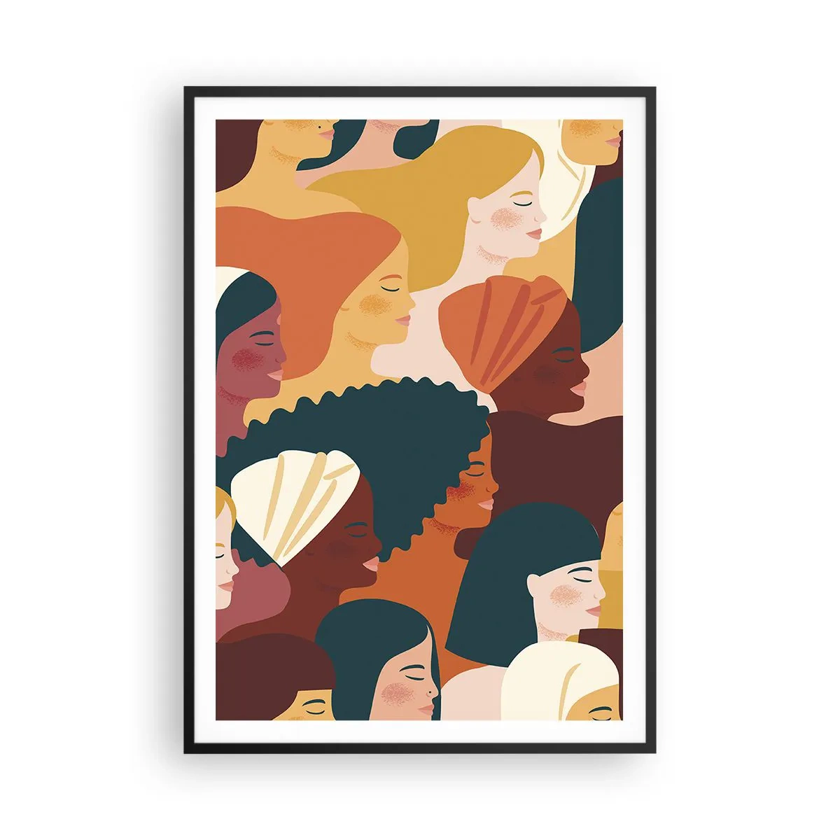Poster în ramă neagră - Numai feminitate - 70x100 cm