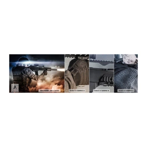 Mostră tapet Premium Canvas - Pur și simplu un erou - Militar, Armă, Soldat - 100x30 cm