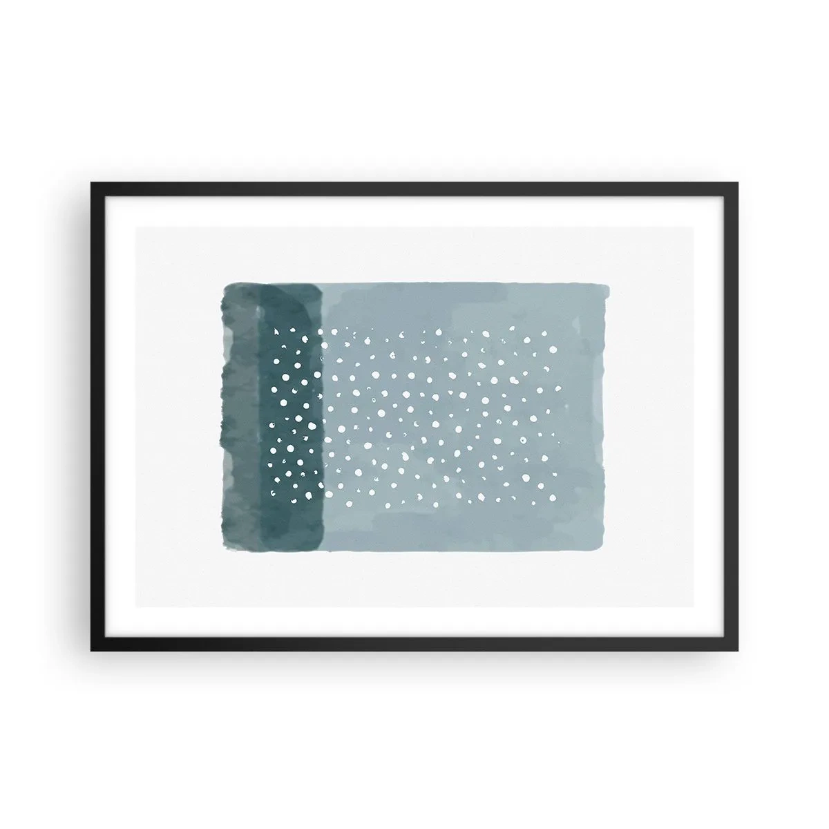 Poster în ramă neagră - Crescute pe albastru - 70x50 cm