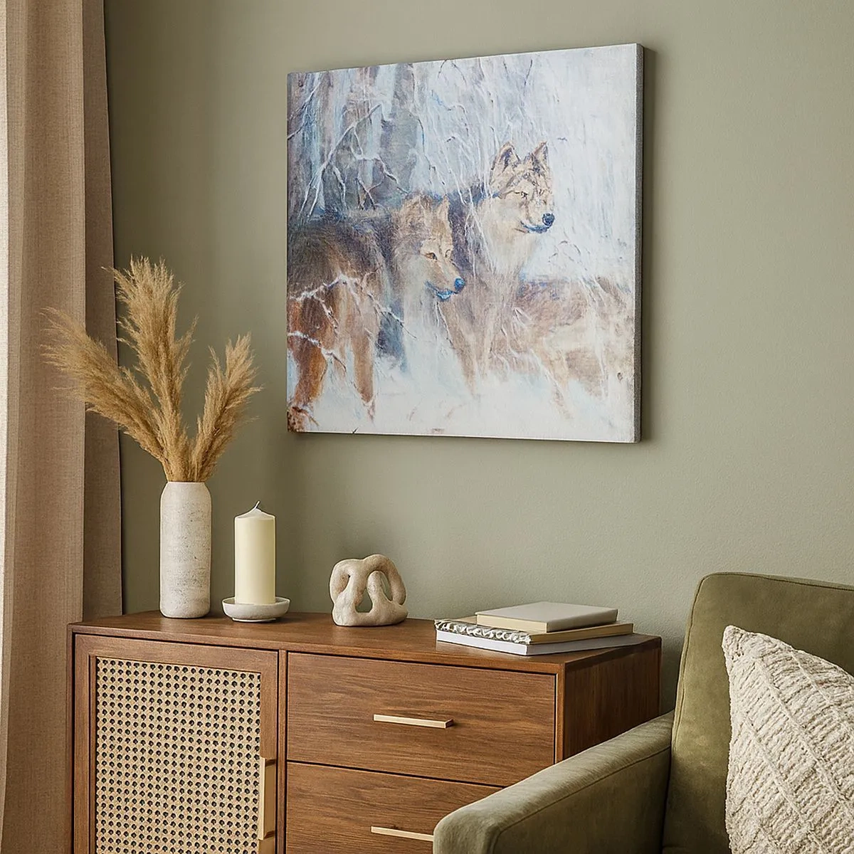 Tablou pe pânză - Atenție! Vine... - 30x30 cm