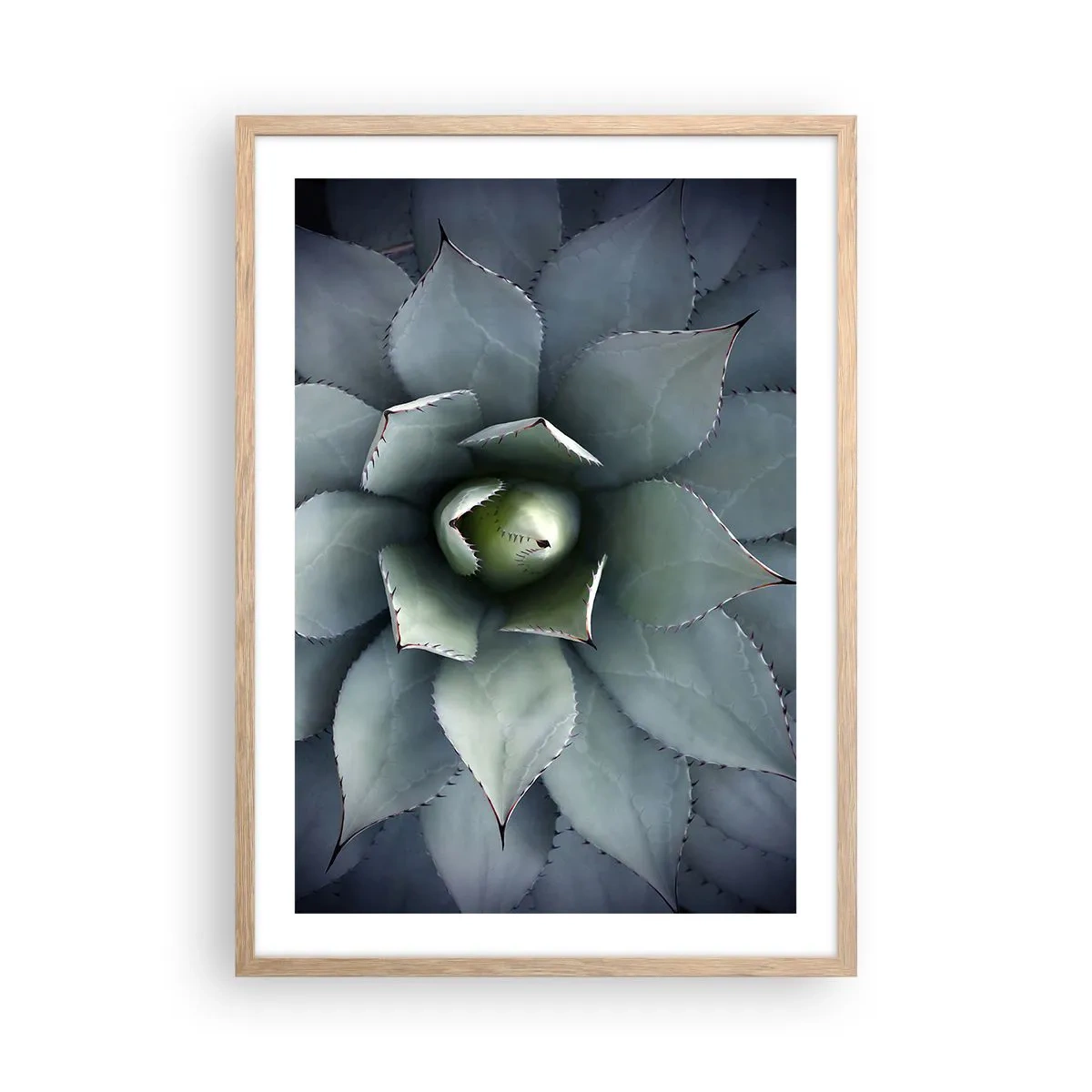Poster în ramă de stejar deschis - Momește și avertizează - 50x70 cm