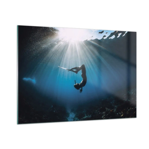 Tablou pe sticlă - Dans subacvatic - 100x70 cm