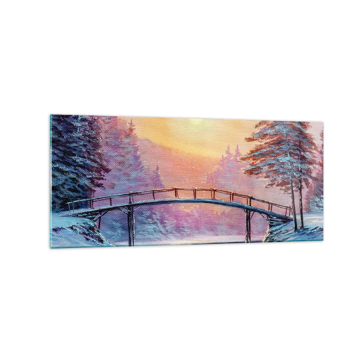 Tablou pe sticlă - Cele patru anotimpuri - iarna - 120x50 cm
