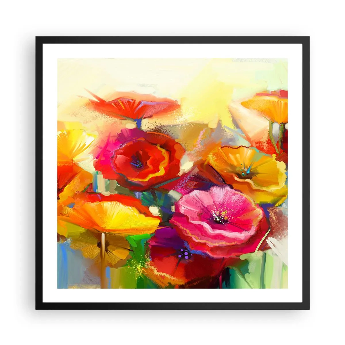 Poster în ramă neagră - Nu numai roșu - 60x60 cm