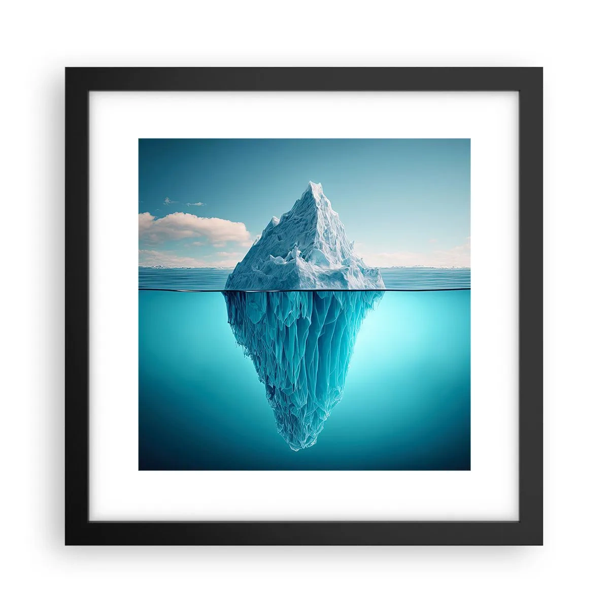 Poster în ramă neagră - Regina de gheață - 30x30 cm