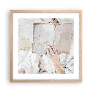 Poster în ramă de stejar deschis - Într-o altă lume - 40x40 cm