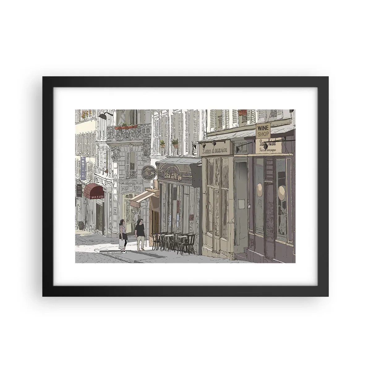 Poster în ramă neagră - Bucurii urbane - 40x30 cm