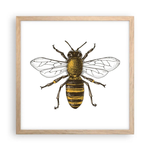 Poster în ramă de stejar deschis - Frumoasă și bună - 40x40 cm