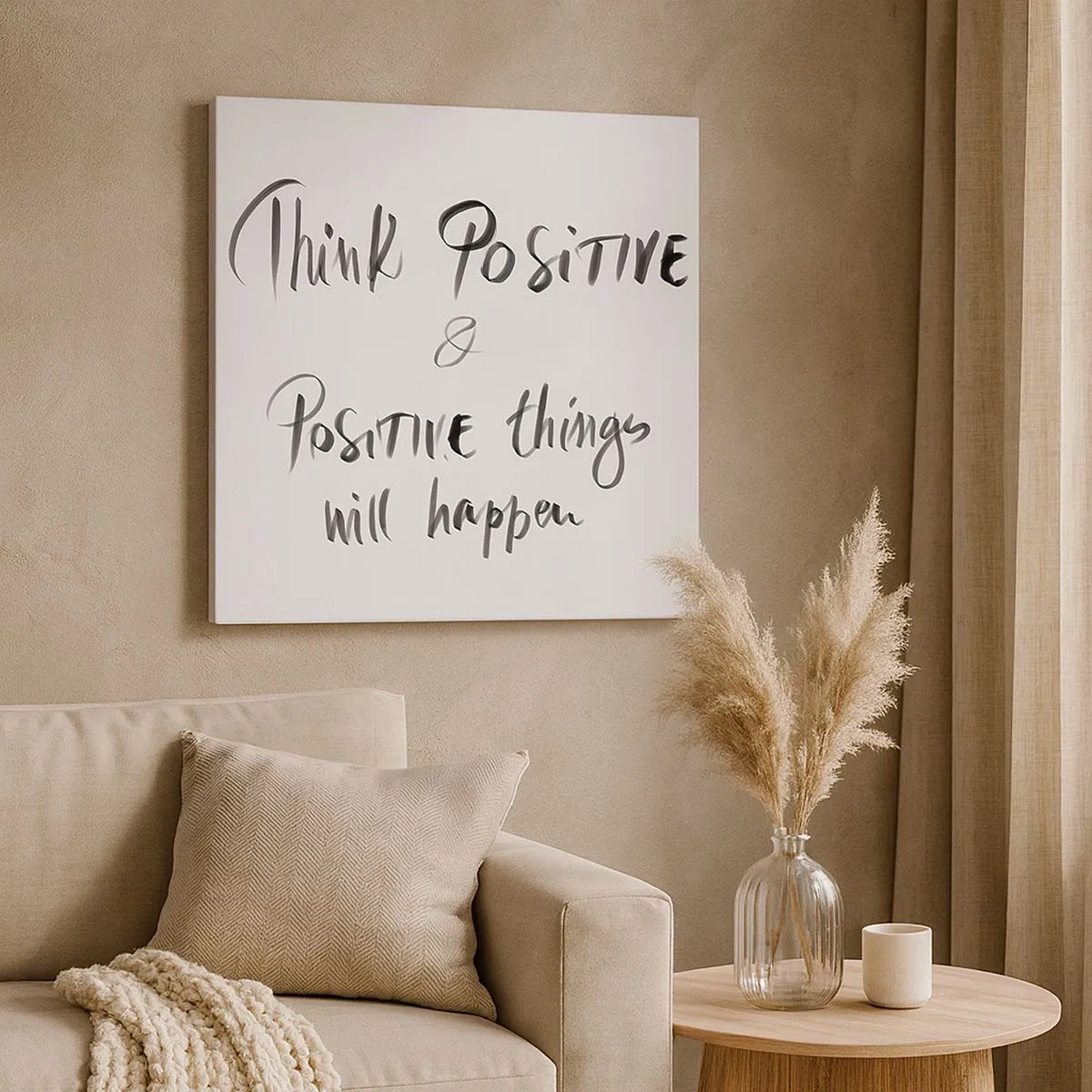 Tablou pe pânză - Cum să trăim bine? - 30x30 cm