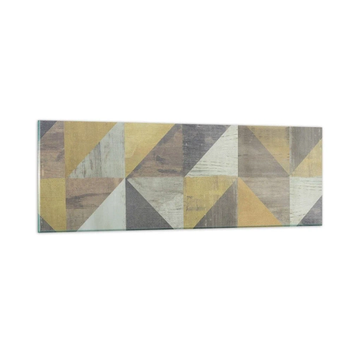 Tablou pe sticlă - La unghiul triunghiului - 90x30 cm