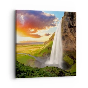 Tablou pe pânză - Vara plină de Islanda - 30x30 cm