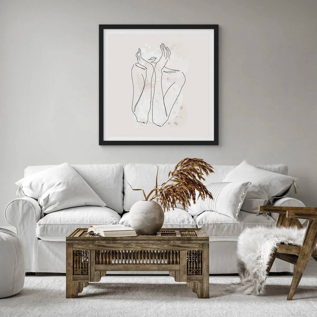 Poster în ramă neagră - Un moment pentru vis - 60x60 cm