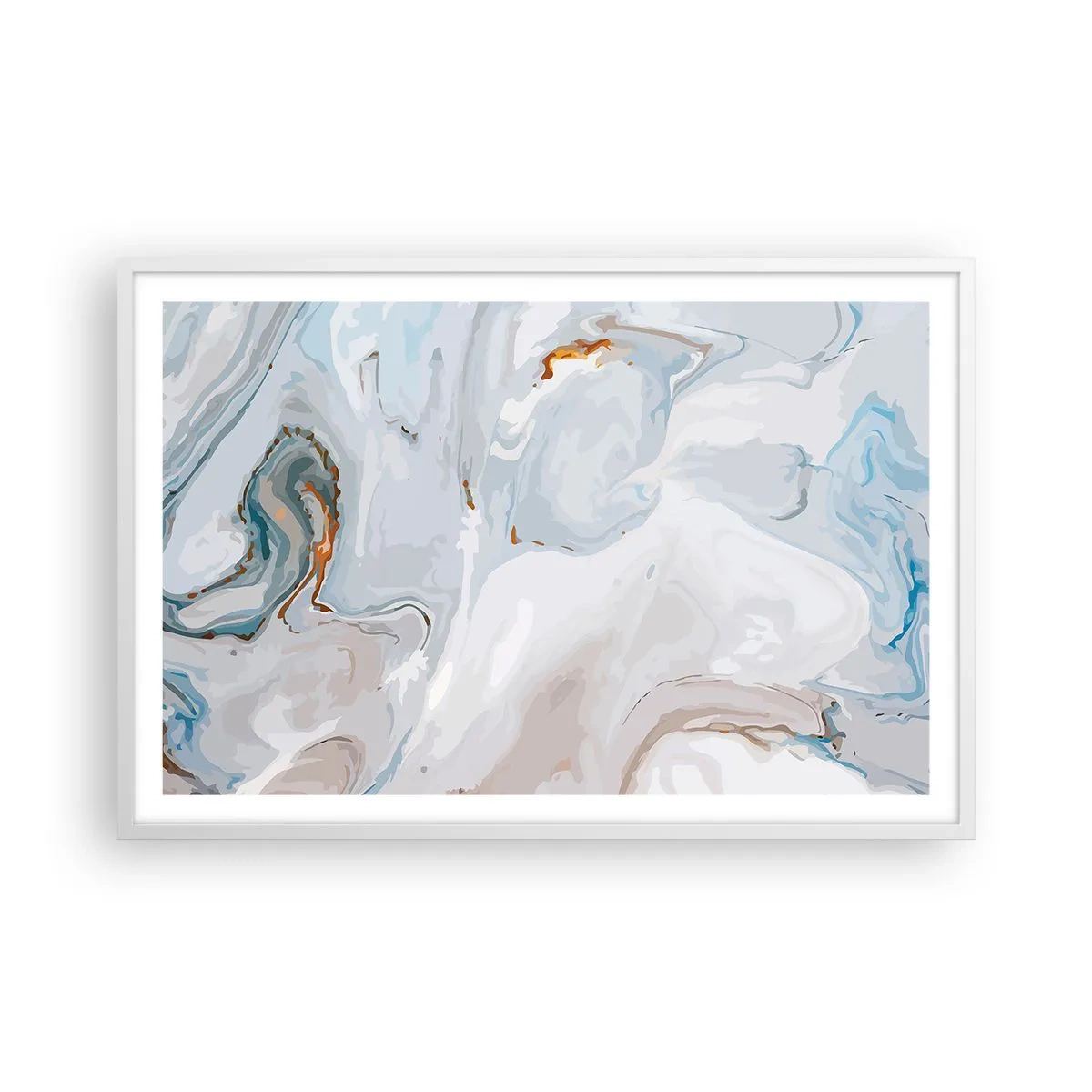 Poster în ramă albă - Albul ridicat - 91x61 cm