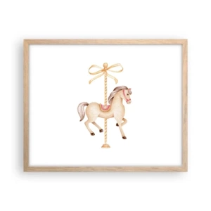 Poster în ramă de stejar deschis - Într-un trap grațios - 50x40 cm