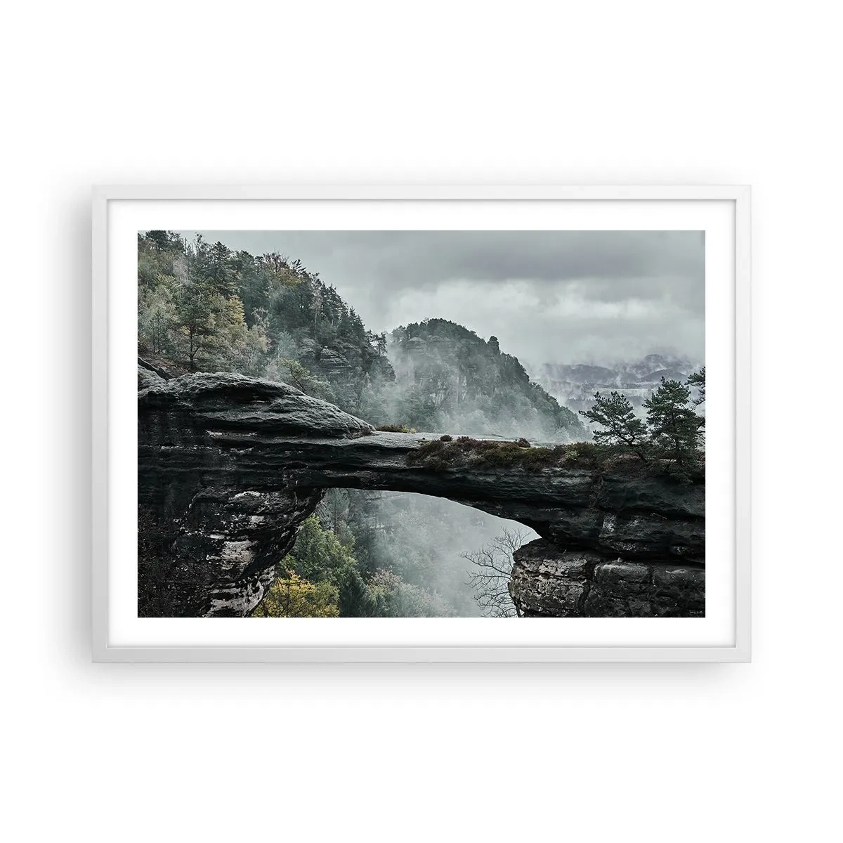 Poster în ramă albă - Aventura este pe cale să înceapă - 70x50 cm