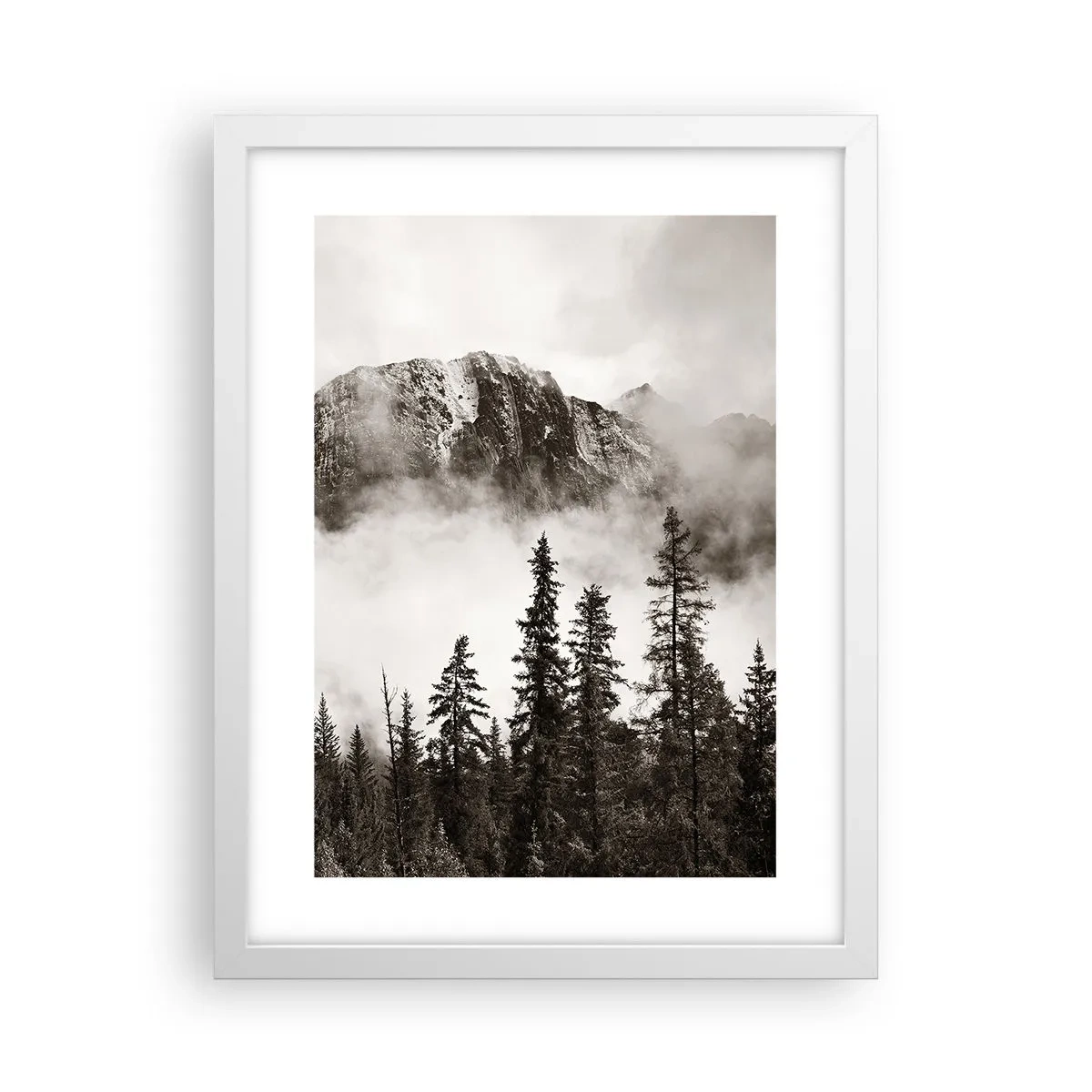 Poster în ramă albă - Stăpânul de granit - 30x40 cm