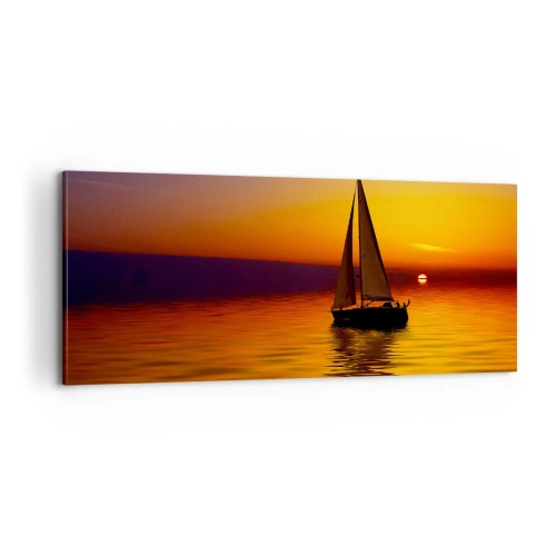 Tablou pe pânză - Ce liniște e aici la amurg... - 100x40 cm
