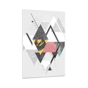 Tablou pe sticlă - Variația triunghiului și a rombului - 70x100 cm