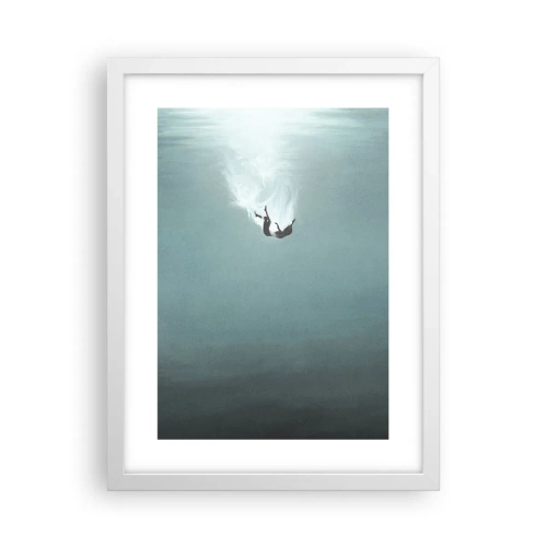 Poster în ramă albă - În îmbrățișarea oceanului - 30x40 cm