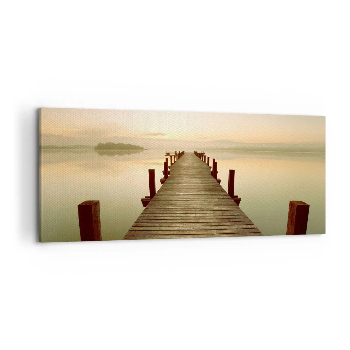 Tablou pe pânză - Înainte de răsărit, zori, lumină - 120x50 cm