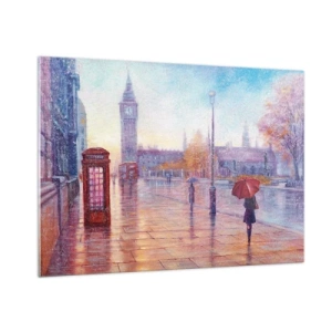 Tablou pe sticlă - O zi de toamnă londoneză - 100x70 cm