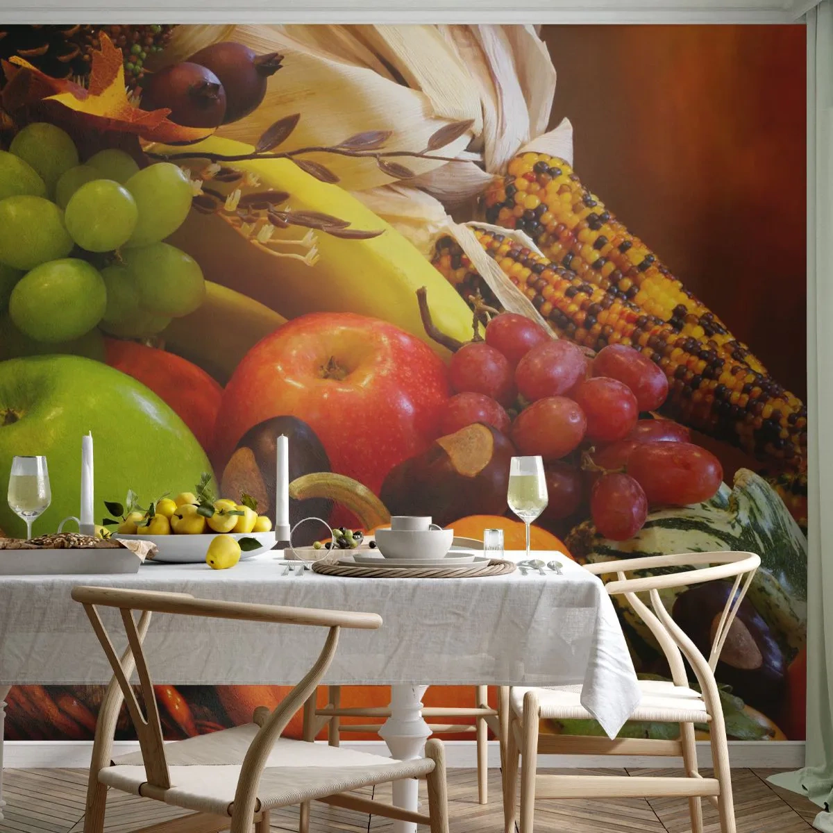 Tapet Standard Eco - Coșul de recoltă - Gastronomie, Fructe, Legume - 200x140 cm